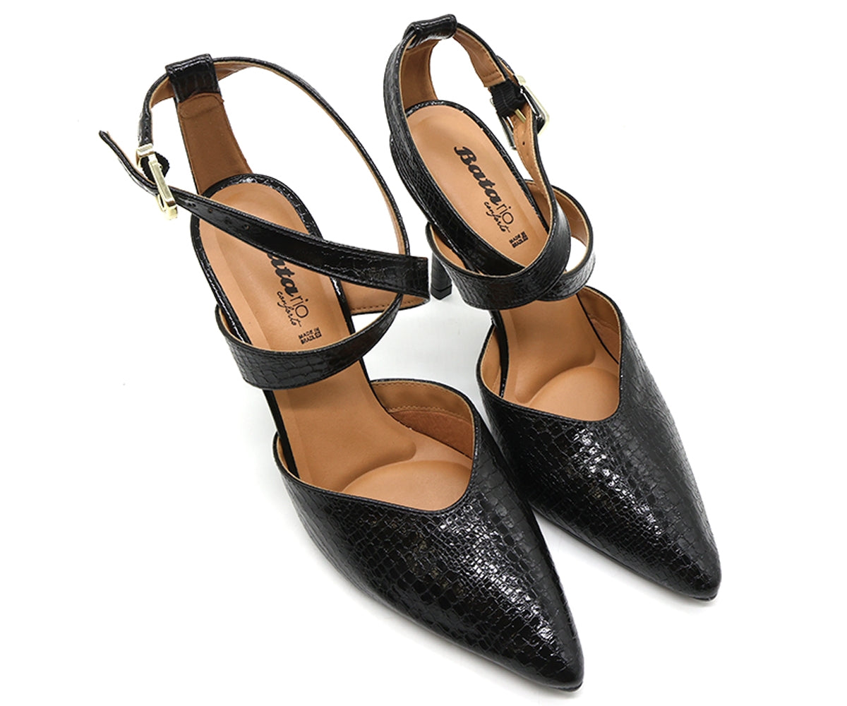 br black snake criss cross stilletos