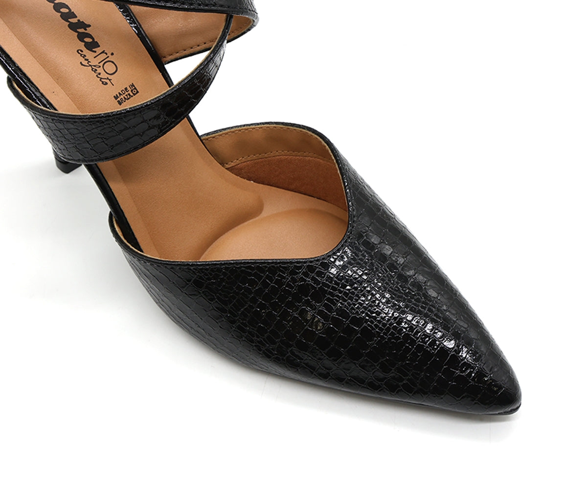 br black snake criss cross stilletos