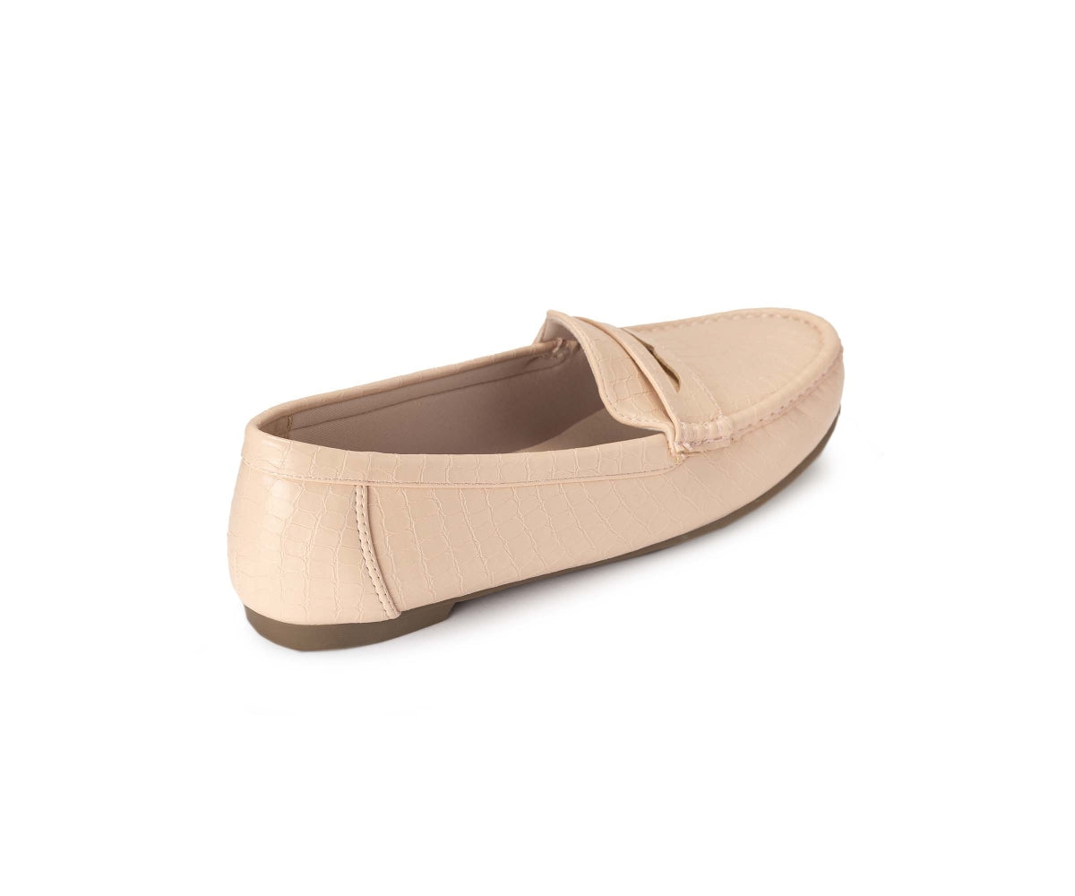 beige croc penny moccasin