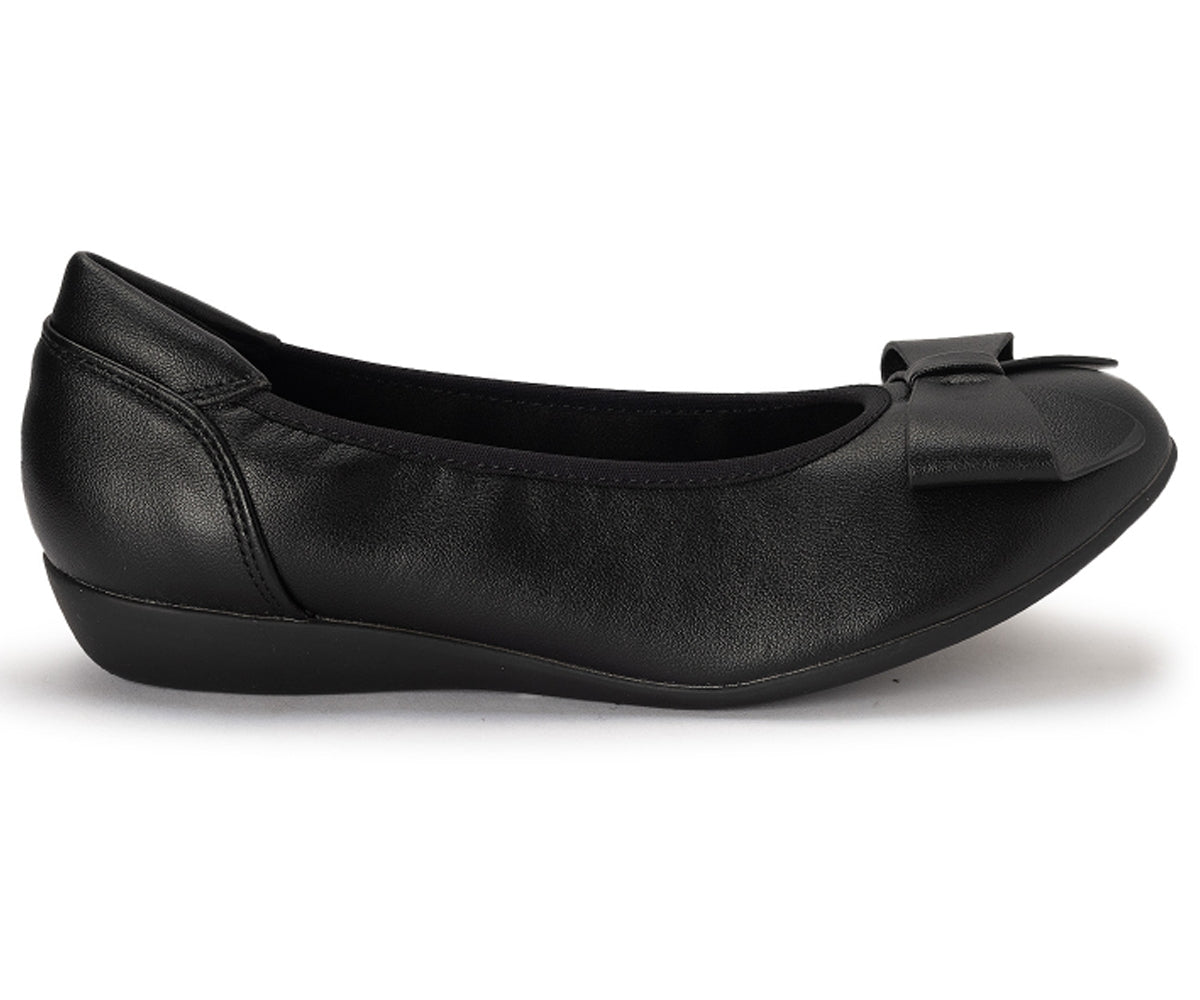 lifesole black bow comfy flats