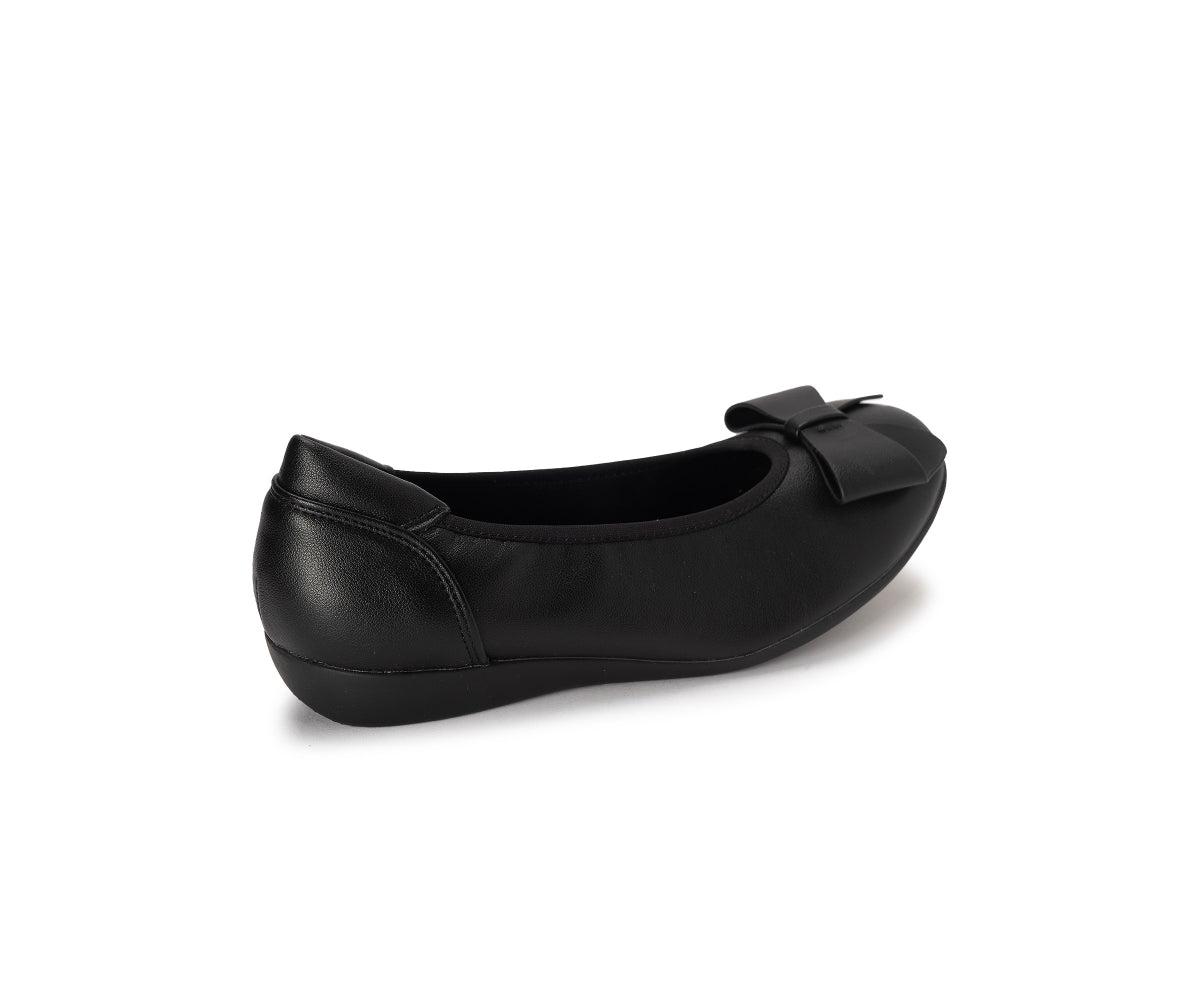 lifesole black bow comfy flats