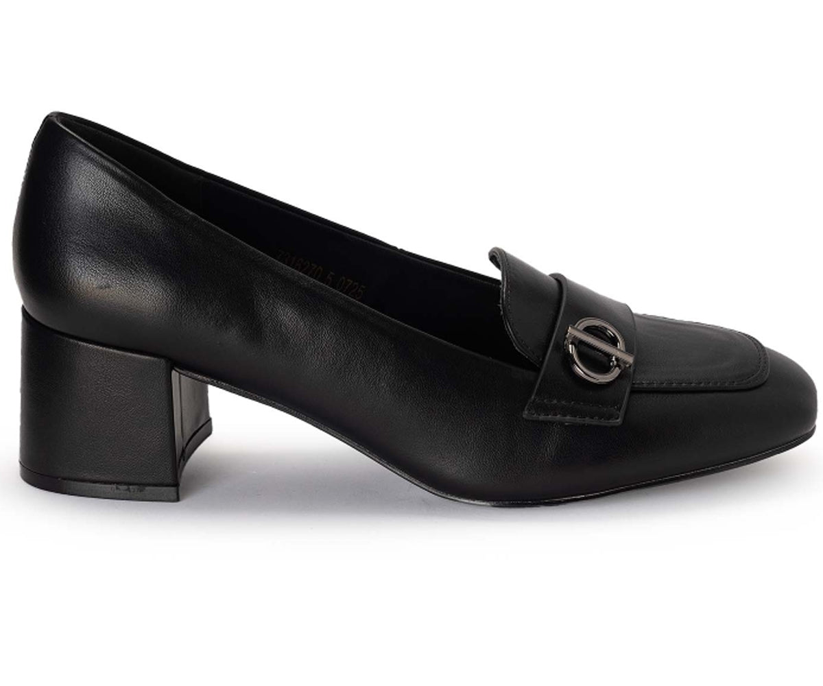 lifesole black loafer pumps