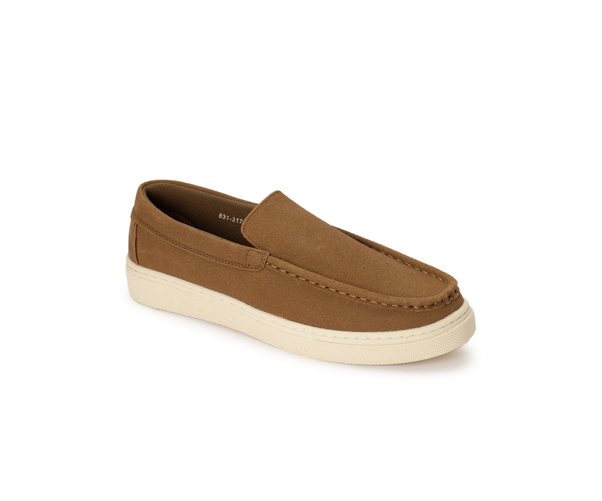 camel suede loafers