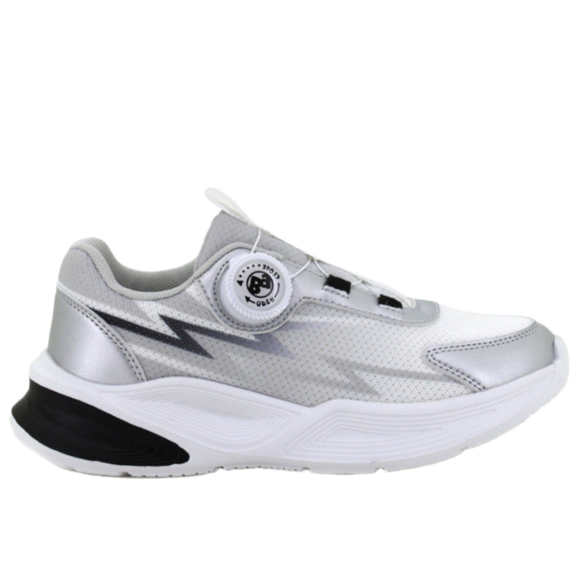Bubble Gummers Dynamic White Silver Runners – view 1