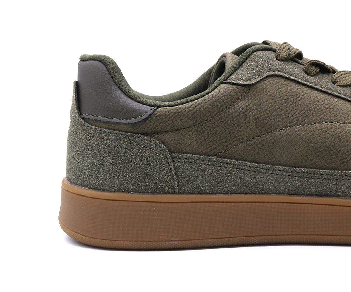 khaki green gum sneakers