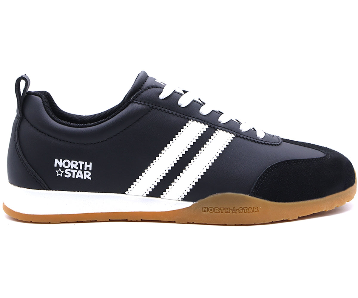 black striped gum sneakers