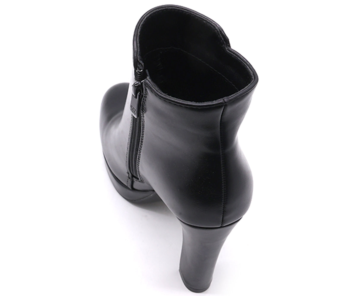 black platform ankle boots