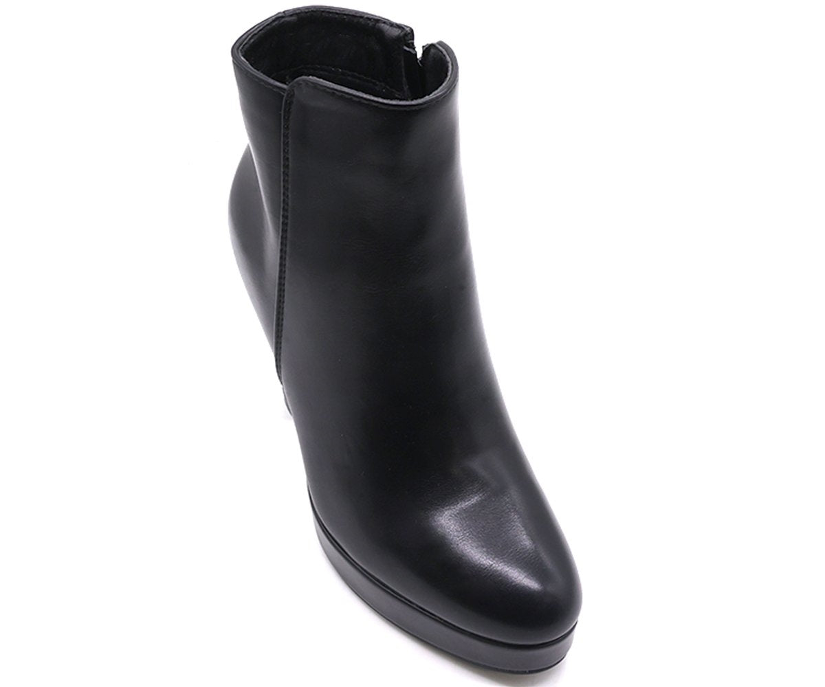 black platform ankle boots