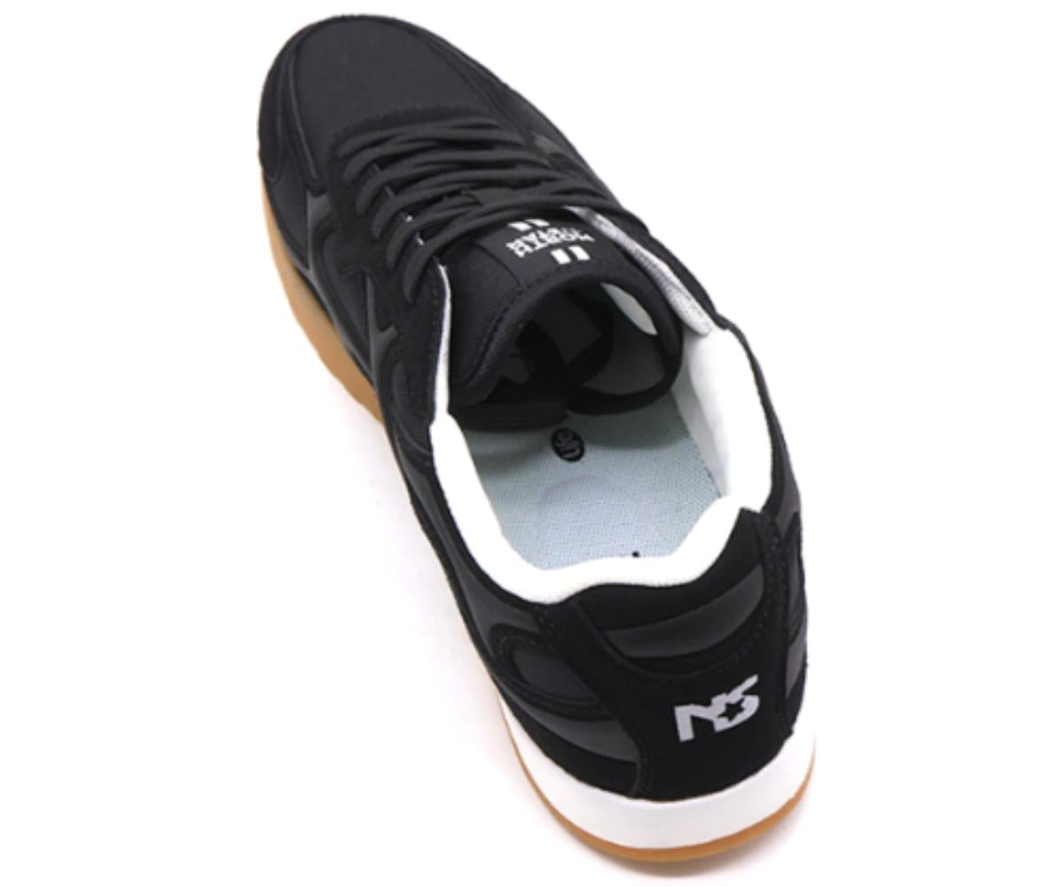 black panelled gum sneakers
