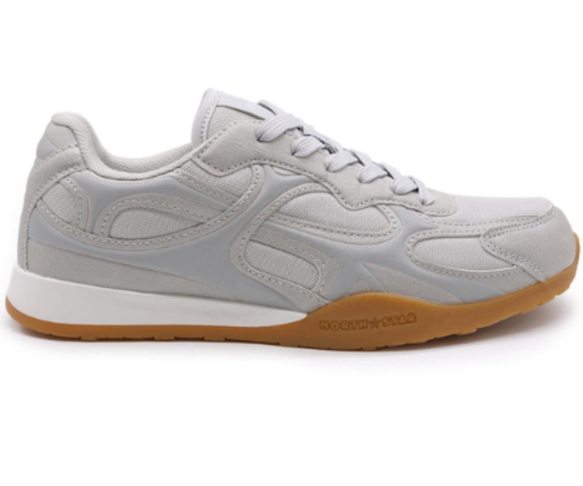 black panelled gum sneakers