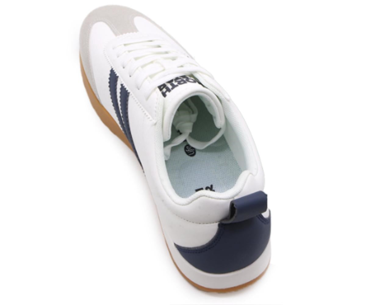 white striped gum sneakers