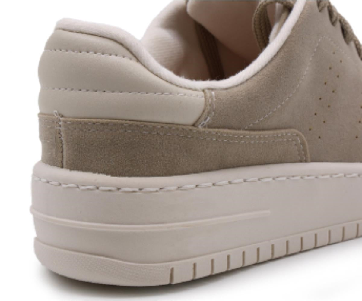 br taupe suede trainers