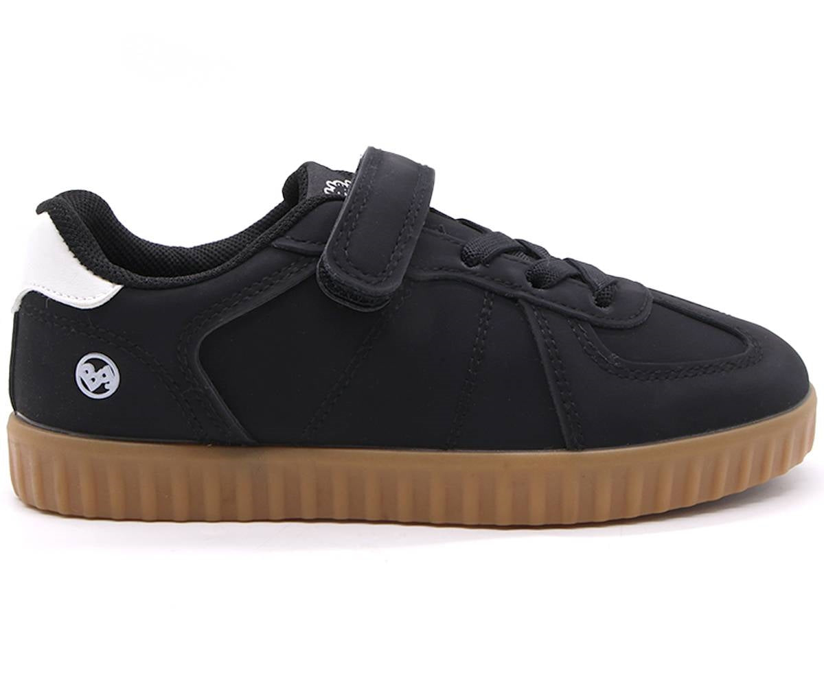 black nubuck gum sneakers