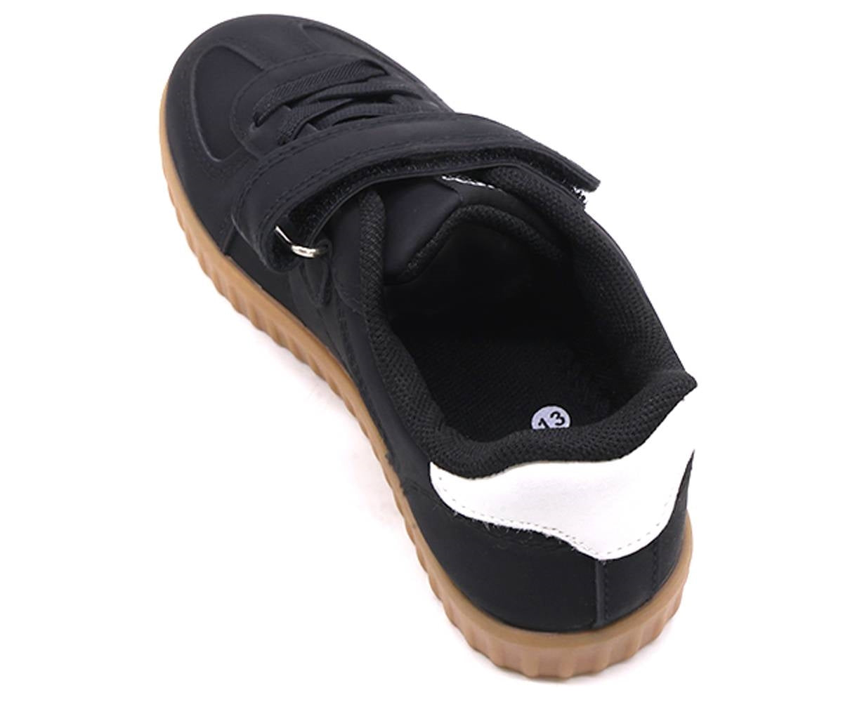 black nubuck gum sneakers
