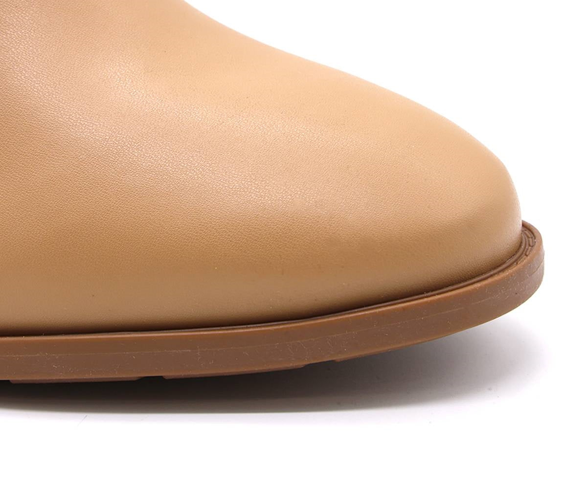 br textured tan ankle boots