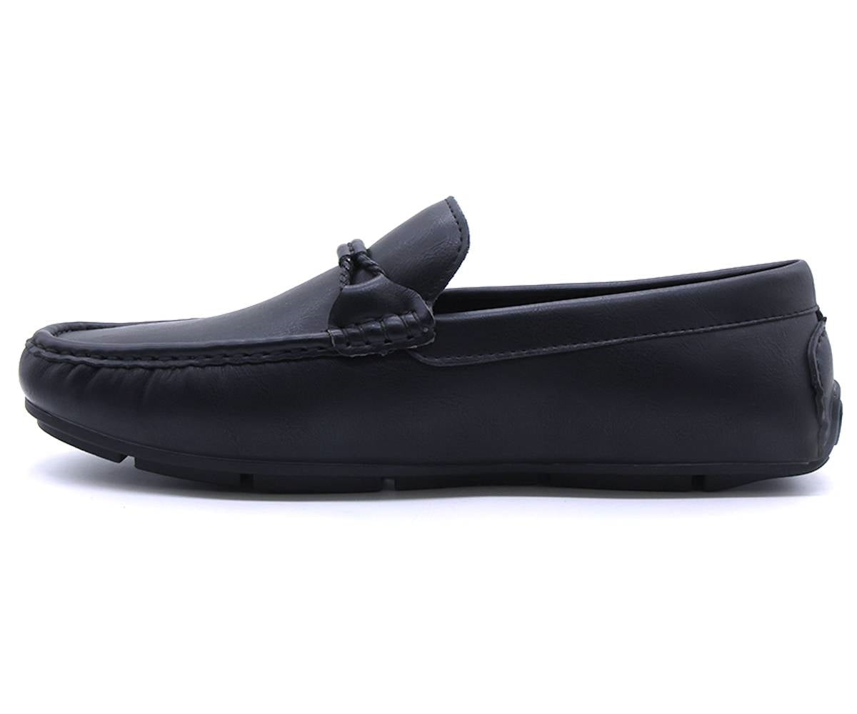 black soft-flex loafers