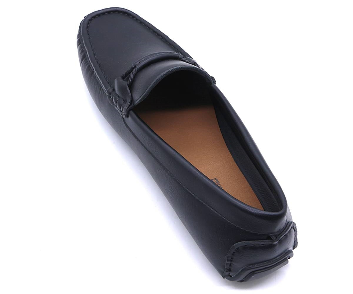 black soft-flex loafers