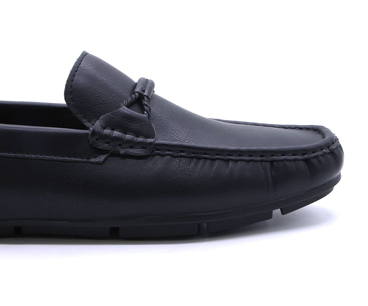 black soft-flex loafers