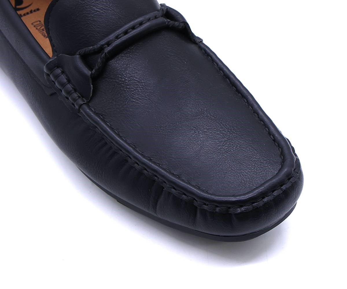 black soft-flex loafers