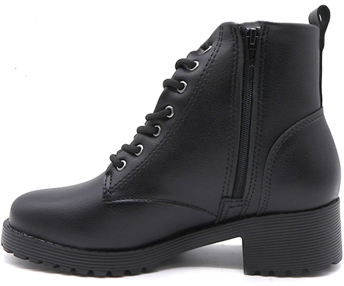 br black lace-up boot