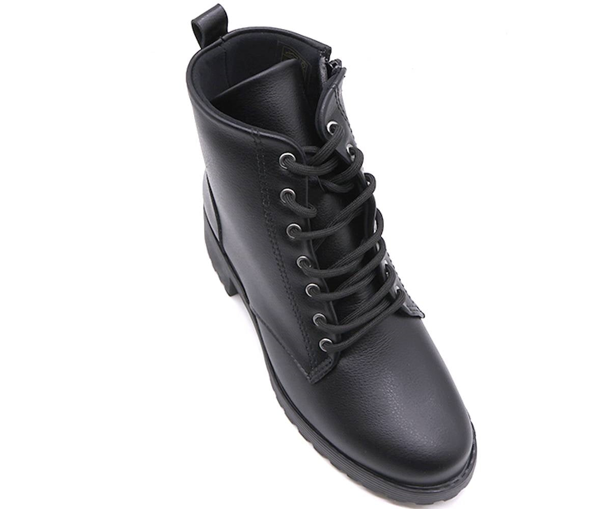 br black lace-up boot