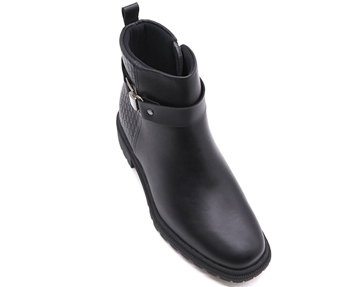 br black panelled ankle boot