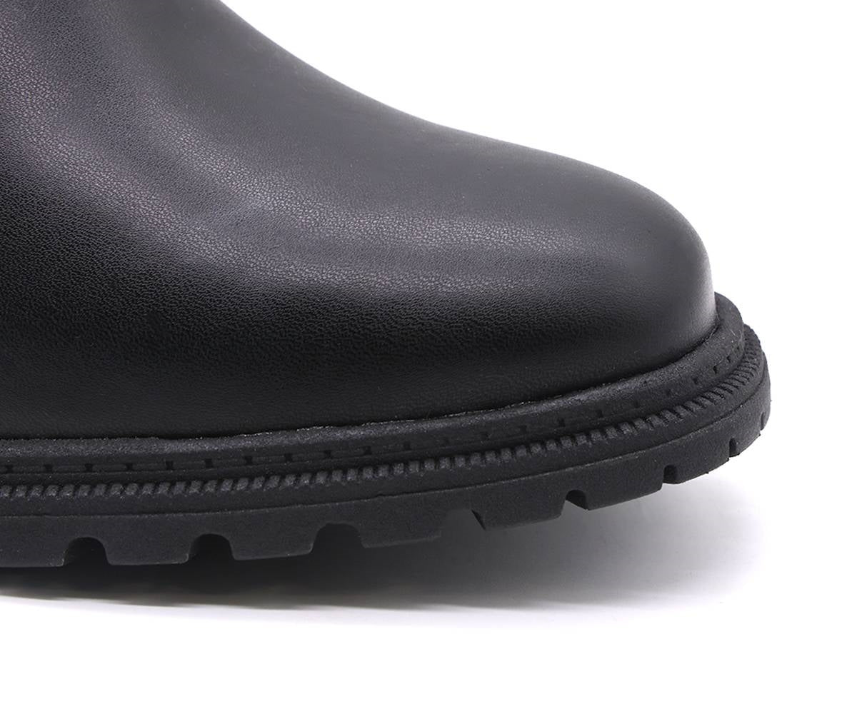 br black panelled ankle boot