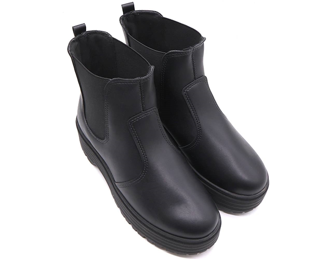 br black chunky chelsea boot
