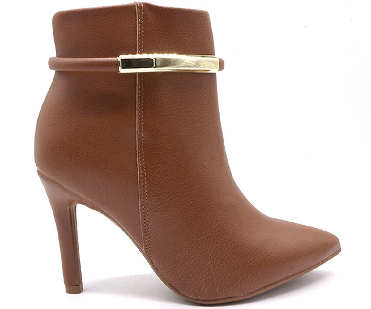br high camel gold bar booties