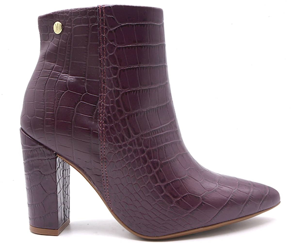 br high burgundy croc ankle boots