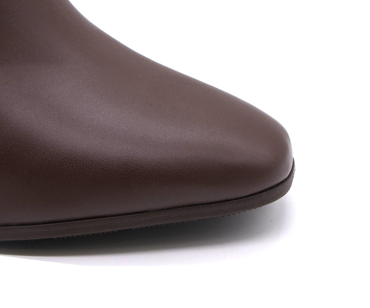 br brown croc panelled ankle boots