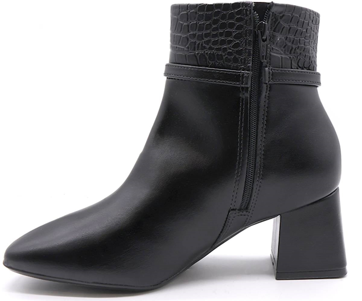br black croco cuff boot