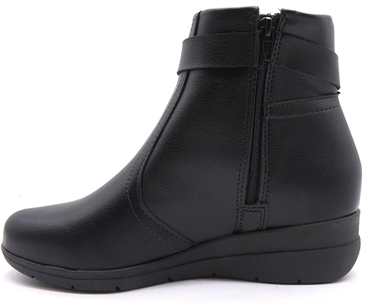 br black comfort wedge boots