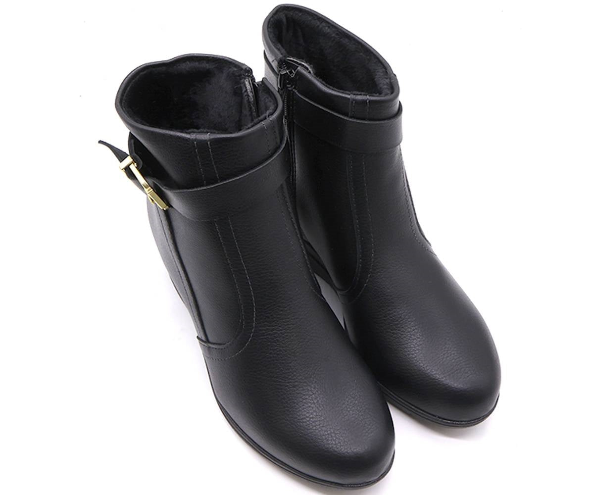 br black comfort wedge boots
