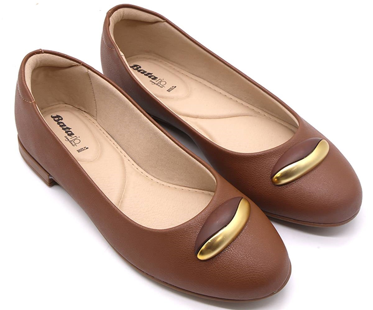 br brown cushion-step ballerinas
