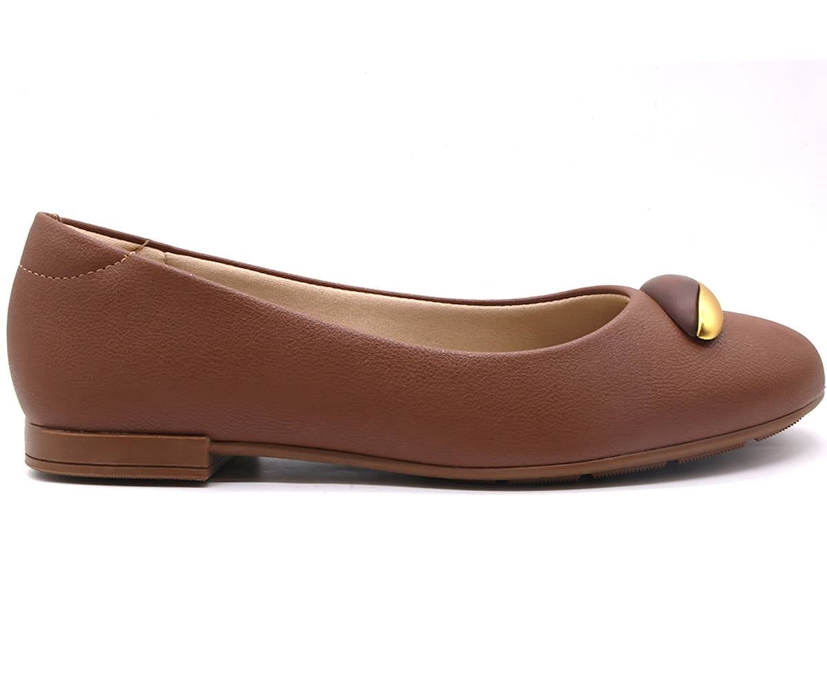 br brown cushion-step ballerinas