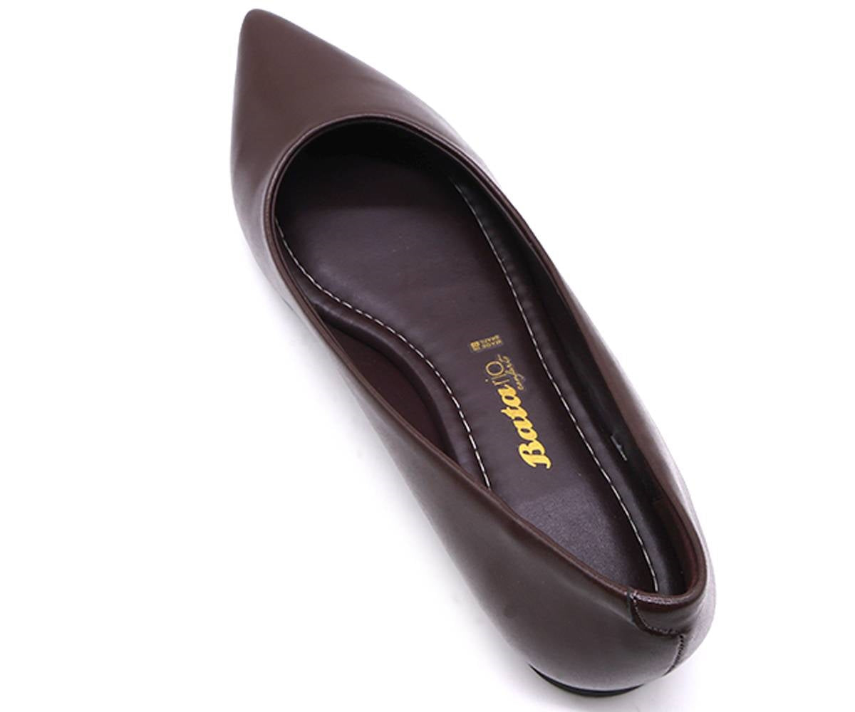 br brown pointy classic ballerina
