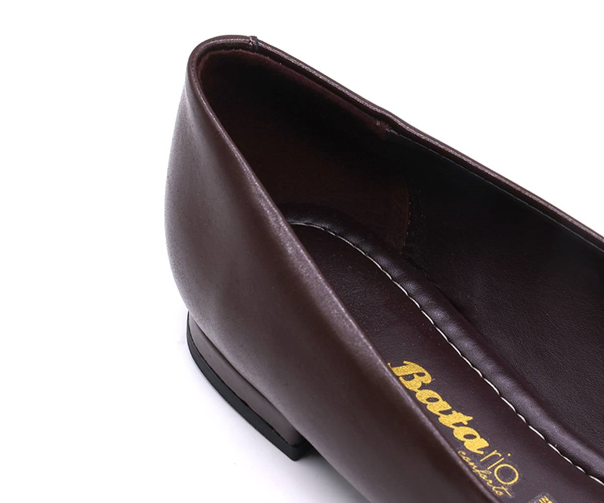 br brown pointy classic ballerina