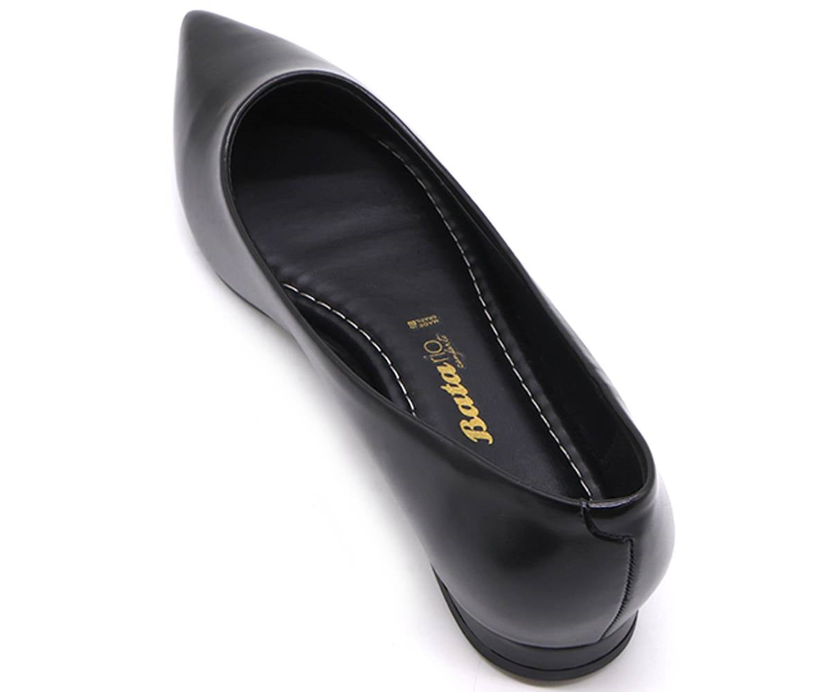 br black pointy classic ballerina