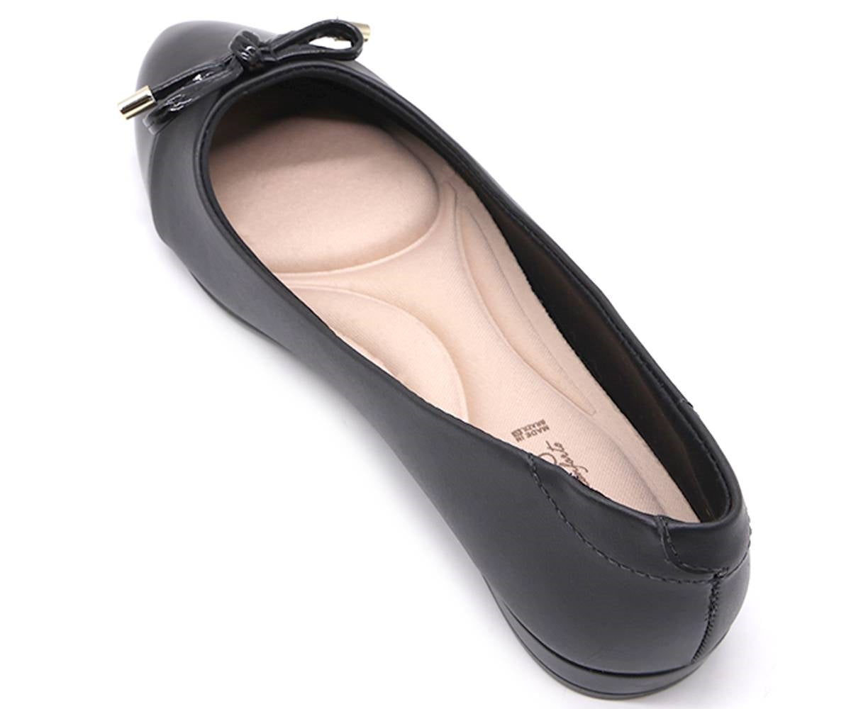 br black pointy two-tone ballerina