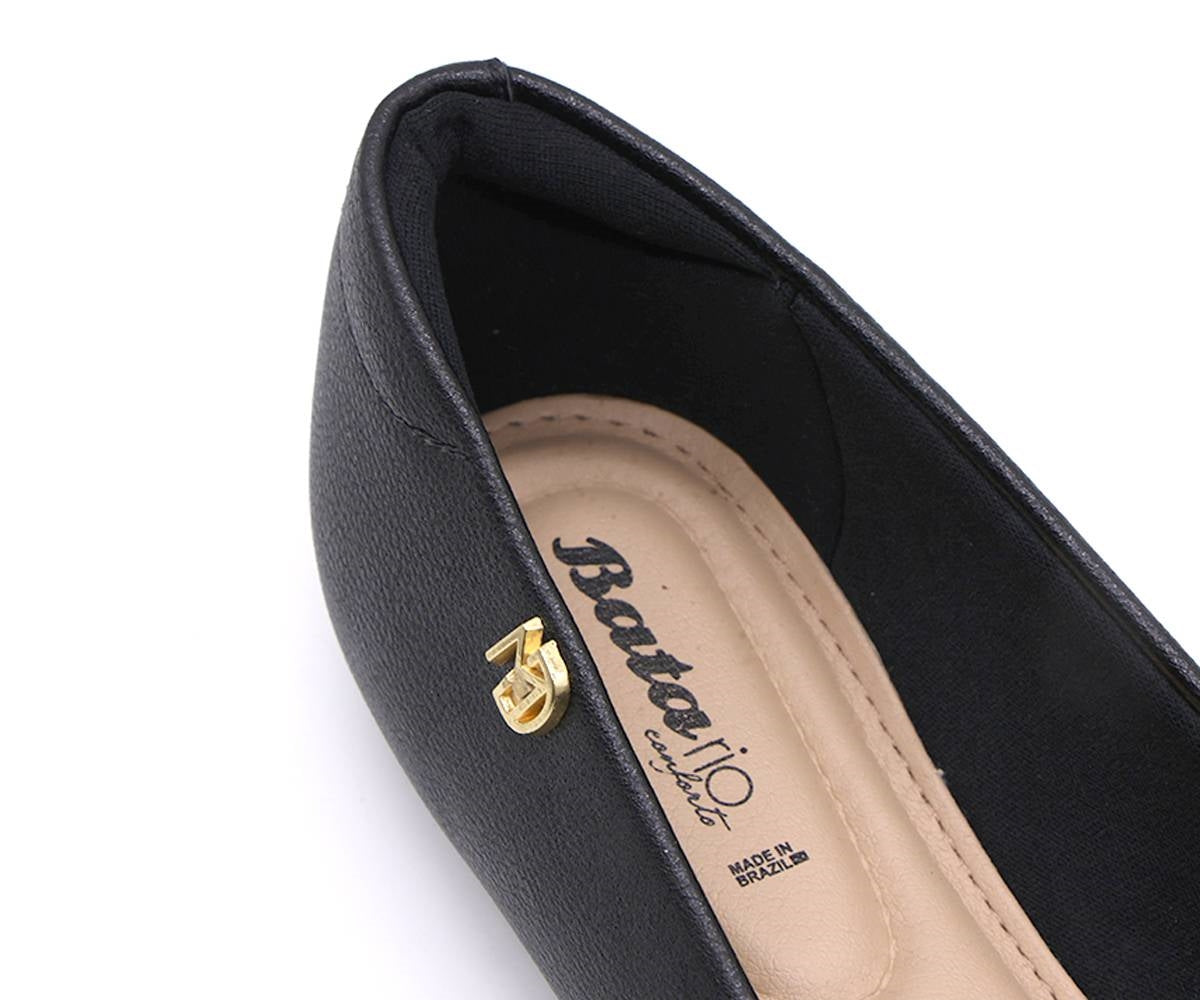 br comfy black textured flats