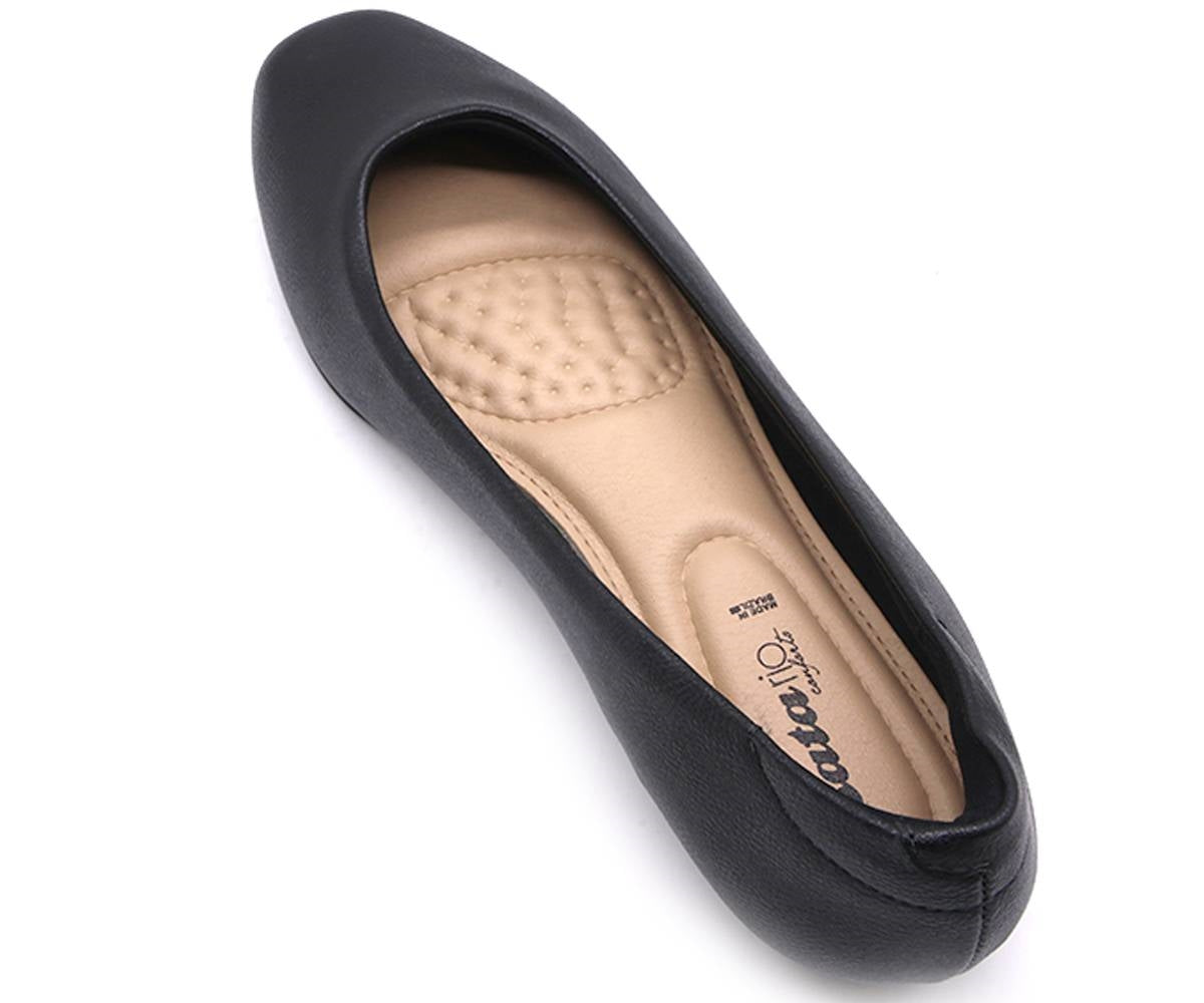 br black soft-step comfort flats