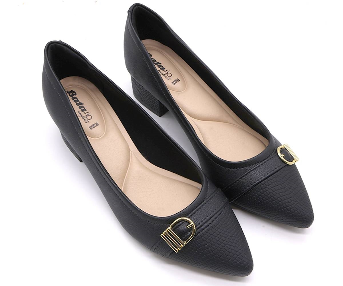 br comfy black two-tone pumps