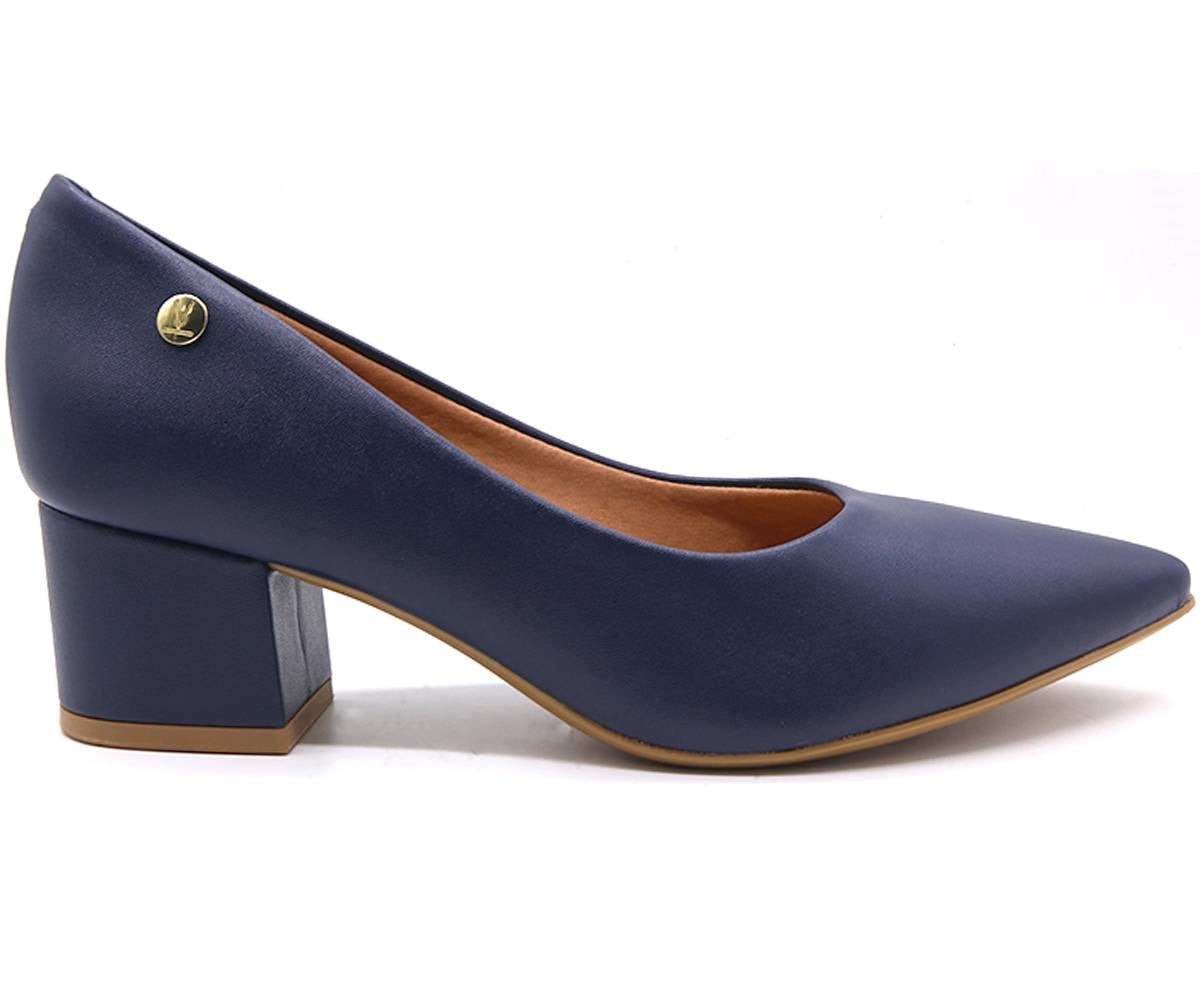 br navy block-heel pumps