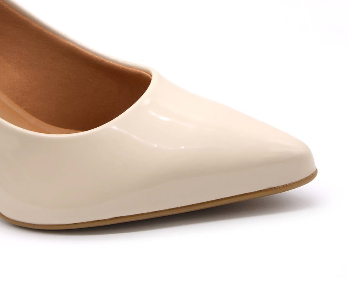 br cream block heel pumps