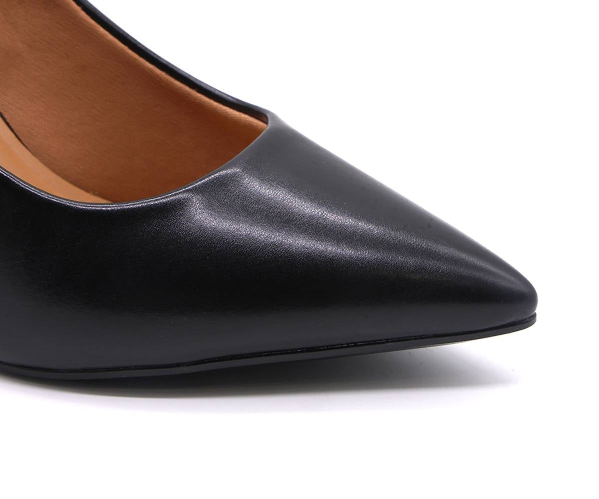 br black block heel pumps