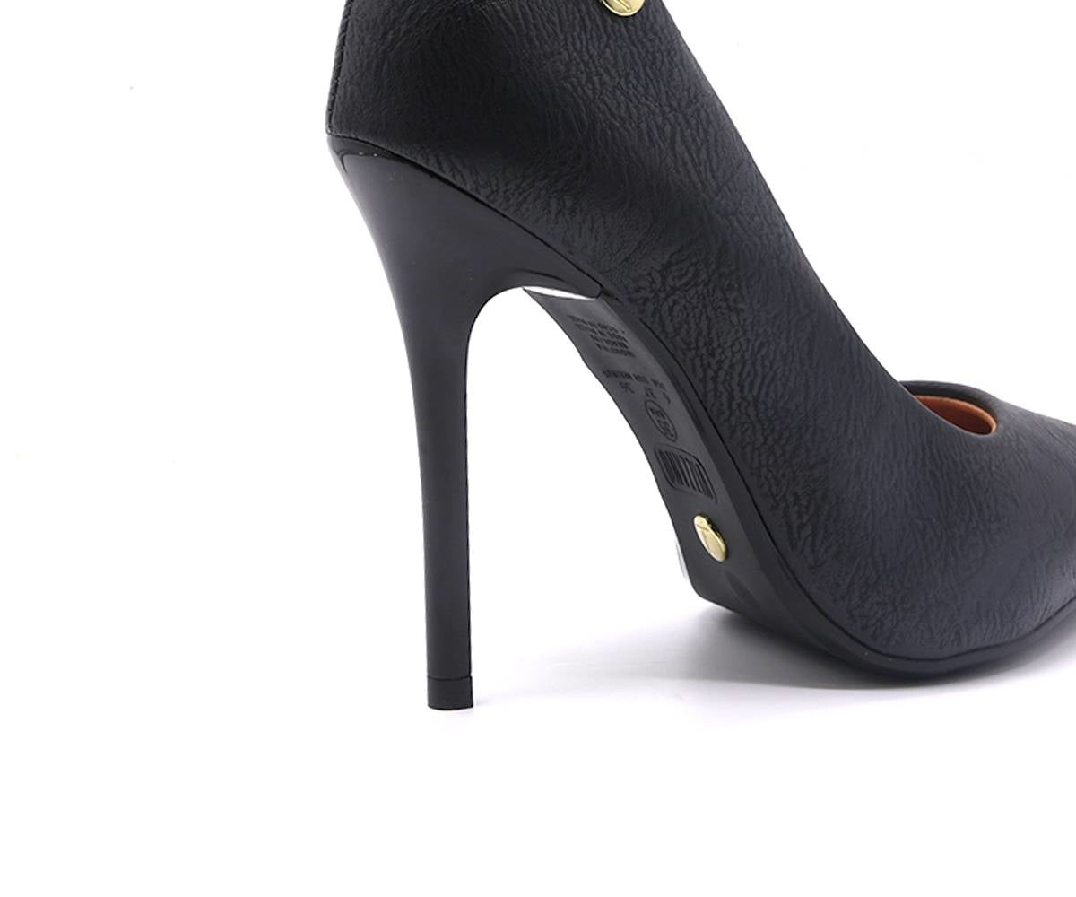 br cracked black high stilettos