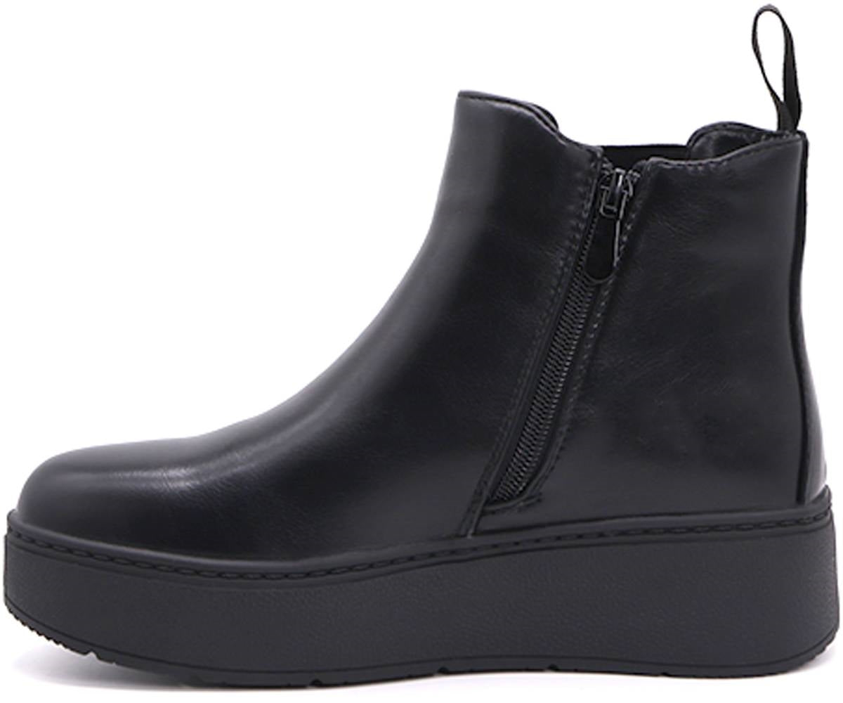 black chunky chelsea boot