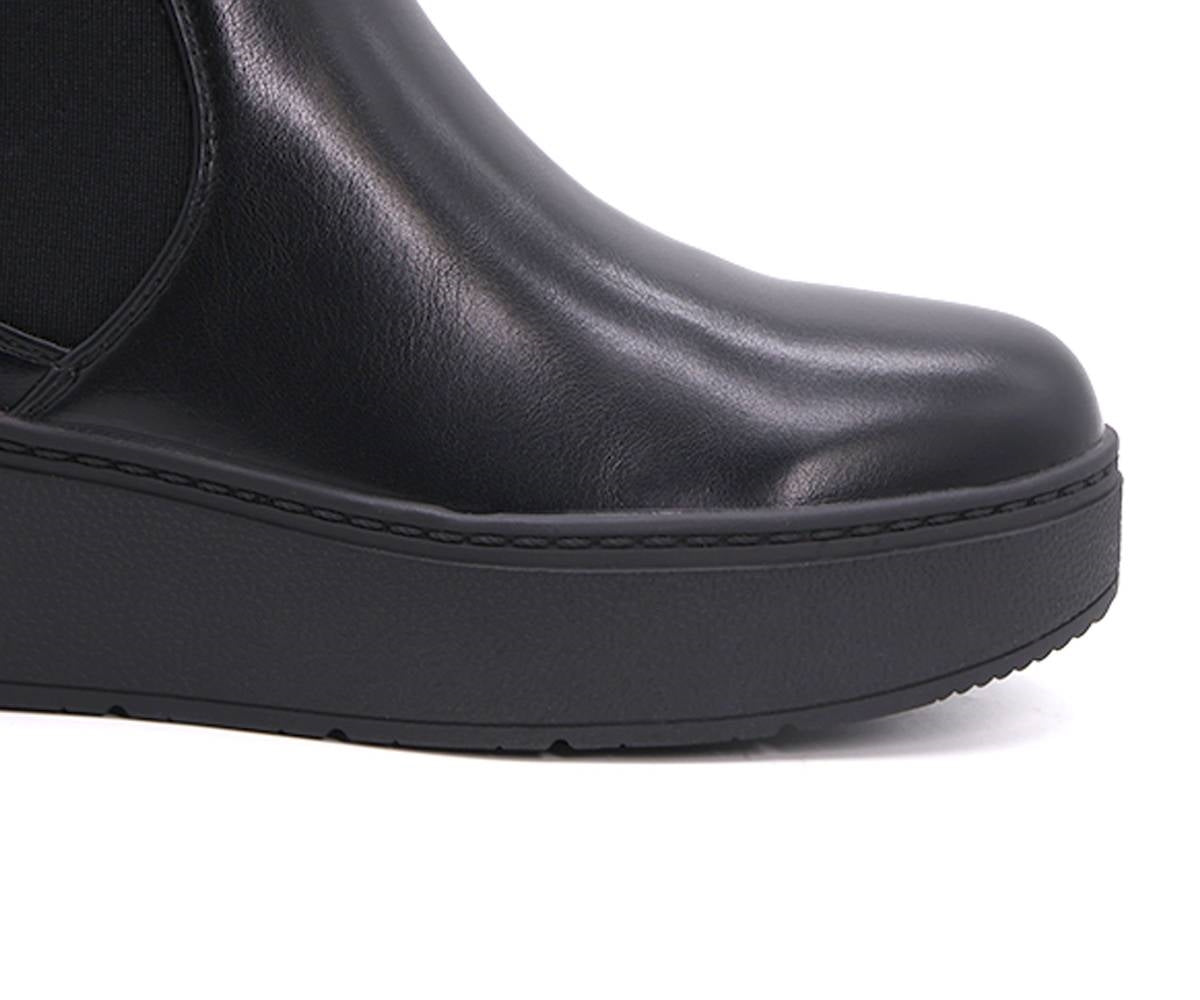 black chunky chelsea boot
