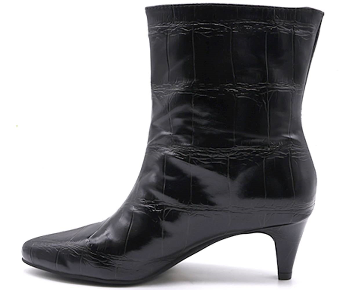 black croc stiletto boots
